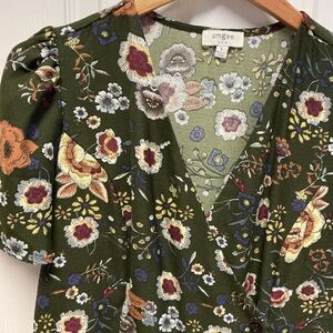 Umgee SZ S Floral Dress Gardencore Cottagecore Fairycore Goblincore Mini Dress